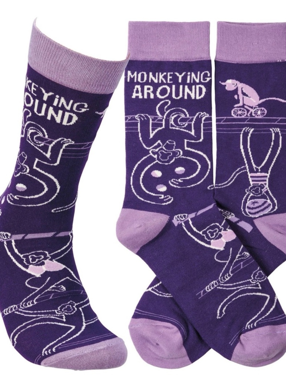 Unisex LOL Socks Primitives by Kathy Monkeying Around Theme New